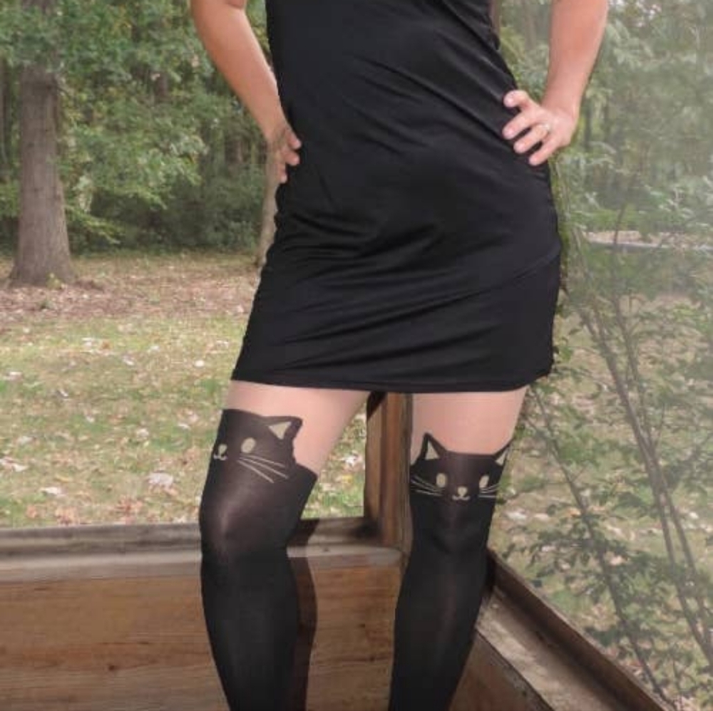 Snag tights limited edition Halloween cat tights